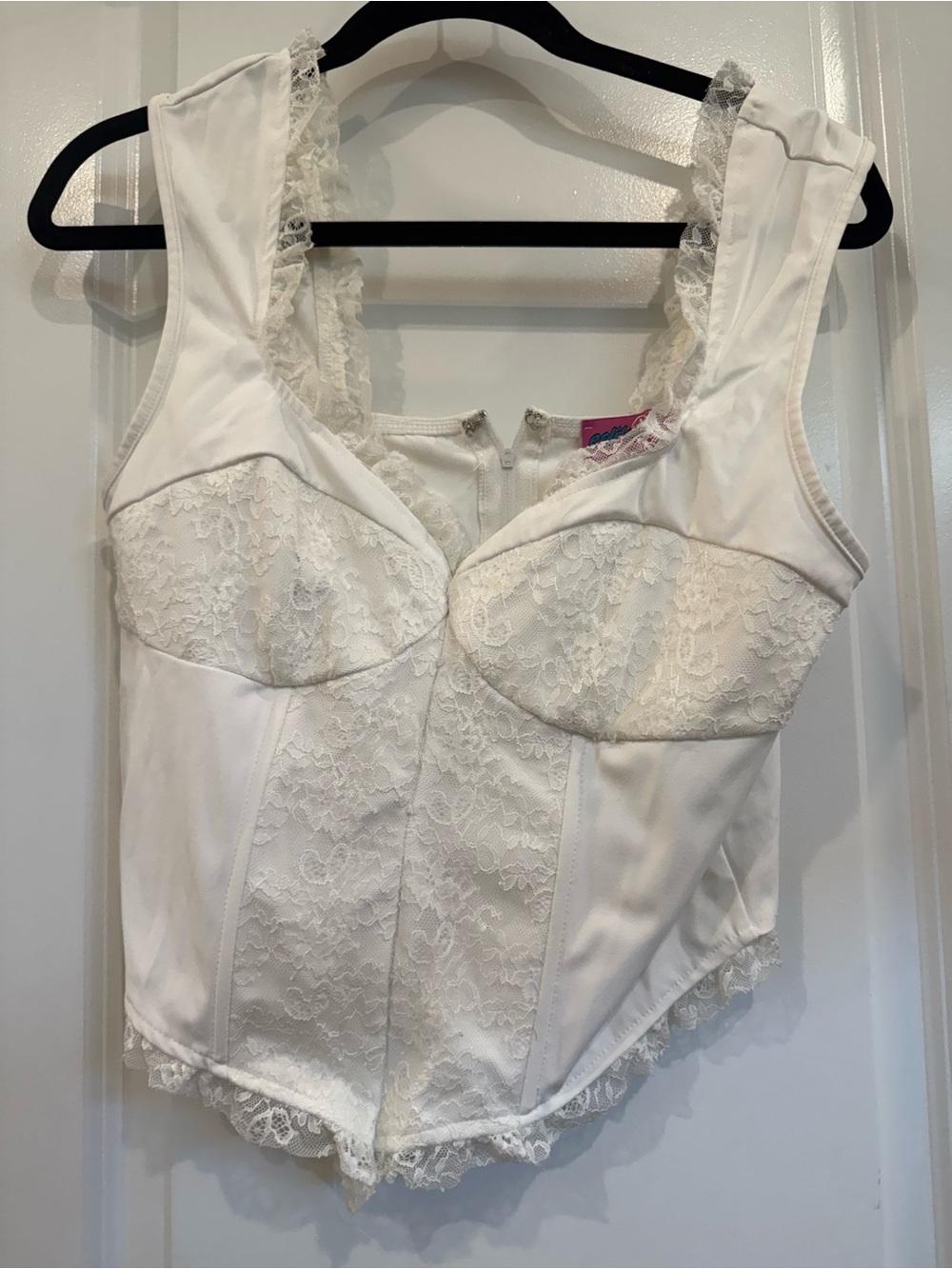 White Lace Bustier Top crop top